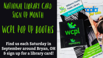WCPL National Library Card Sign Up Month Pop Up Booths
