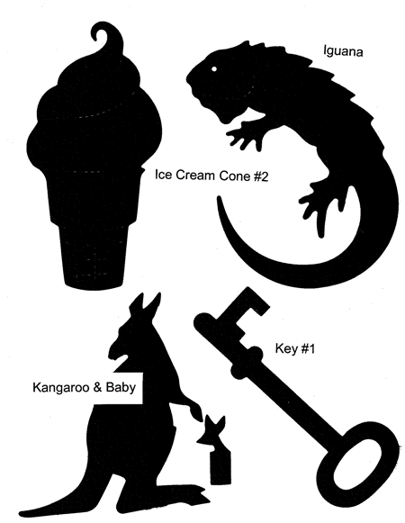 Ellison Die Ice Cream Cone, Iguana, Kangaroo, Key